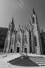 Castelpetroso, Isernia, Molise. Sanctuary of the Madonna Addolorata.  The sanctuary, which began...