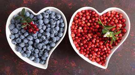 Blueberries and cowberries.