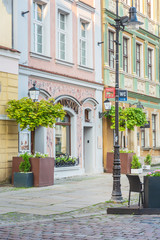 Fototapeta na wymiar POZNAN, POLAND - September 2, 2019: Street view of Poznan city, Poland