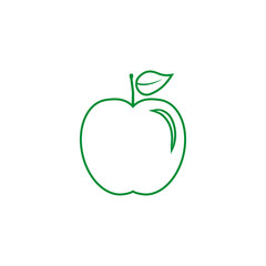 Apple, fruit icon. Vector illustration, flat design.