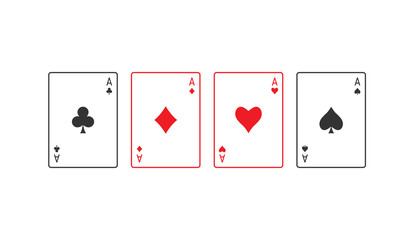 Playing cards icon. Vector illustration, flat design.