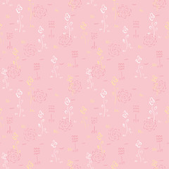 Floral background. Seamless pattern.Vector. 花のパターン