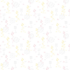 Floral background. Seamless pattern.Vector. 花のパターン