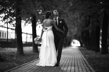 Wedding black and white photo poster