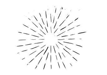 Obraz premium Set of light rays. Hand Drawing style.