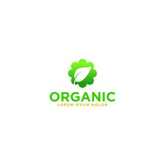 Organic farming logo design - eco nature green leaf