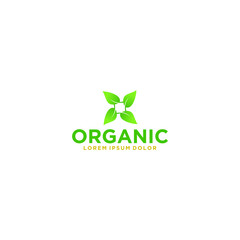 Organic farming logo design - eco nature green leaf