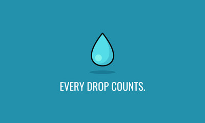 Every Drop Counts Motivational Poster