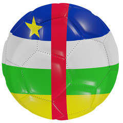 Central African Republic flag on a soccer ball