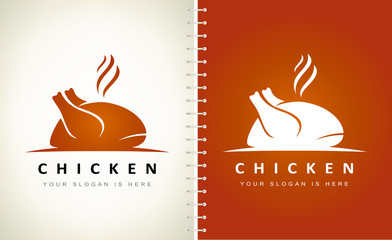 Roast chicken logo vector. Hen bird meat logo. © Natalia Iachimova