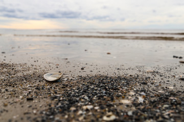 White sea. Severodvinsk. The Island Of Yagry. Autumn day by the sea