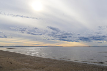 White sea. Severodvinsk. The Island Of Yagry. Autumn day by the sea