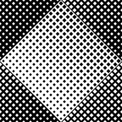 Seamless square pattern background - abstract black and white vector graphic design from diagonal squares