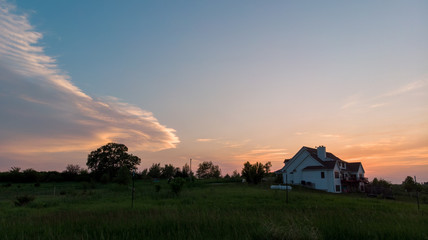 Naklejka na ściany i meble Nebraska rural countryside landscape 