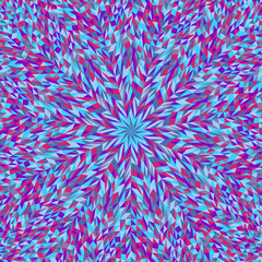 Abstract geometrical radial pattern background - hypnotic psychedelic circular polygonal colorful vector design
