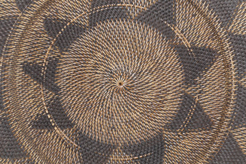 raw straw carpet detail