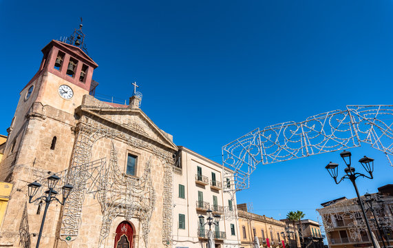 Cathedral of Madonna della Catena in Riesi, Caltanissetta, Sicily, Italy, Europe