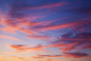 Naklejka na ściany i meble Clouds at sunset