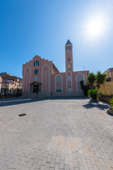 Fototapeta na wymiar Church of San Giovanni Bosco in Riesi, Caltanissetta, Sicily, Italy, Europe