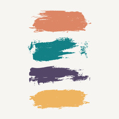  collection of pastel brush color strokes vector