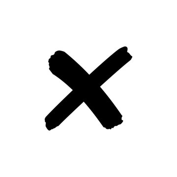 Cross Sign Or X Mark Icon. No Symbol