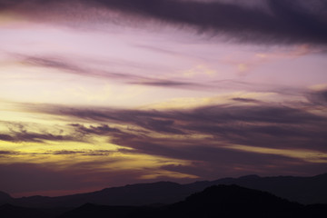 Fototapeta premium Clouded sky purple with copy space background