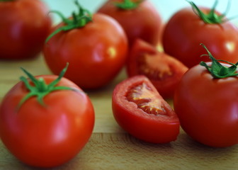 tomatoes on the vine
