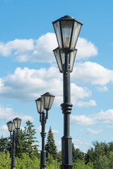 Fototapeta na wymiar lamppost against the sky in the Park