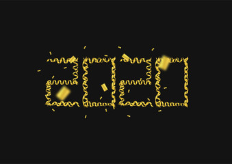 2020 golden numbers illustration