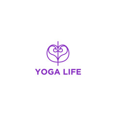 Modern yoga logo - wellness massage teraphy salon