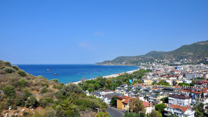 Fototapeta na wymiar Beautiful view of the city of Alanya, Turkey.