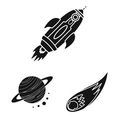 Isolated object of colonization and sky icon. Collection of colonization and galaxy stock symbol for web.