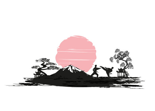 Karate occupations - abstraction card