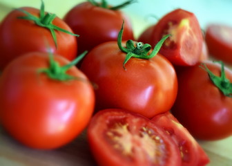 tomatoes on the vine
