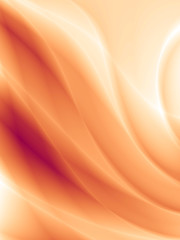Bright orange art abstract wavy pattern