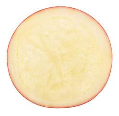 potato cut isolated on a white background