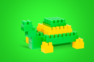 Naklejka premium Constructor toy turtle