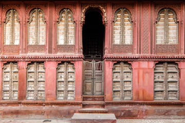 Fototapeta na wymiar Bikaner, India. Traditional architecture of Bikaner.