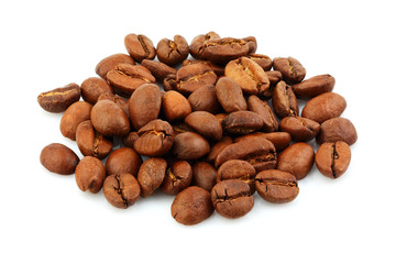Coffee beans isolated.