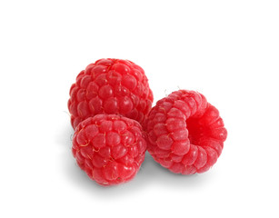 Red raspberries without leaves isolated