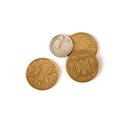 Ukrainian national currency. UAH. Coin