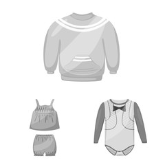 Vector illustration of cloth and apparel logo. Set of cloth and garment stock vector illustration.