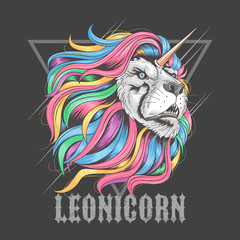 LION LEO RAINBOW HAIR UNICORN