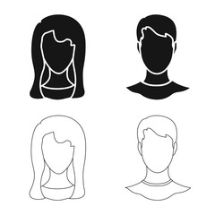 Vector illustration of professional and photo icon. Collection of professional and profile vector icon for stock.