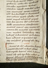 C12th MSS manuscript leaves of the Book of Numbers in Latin handwritten on vellum twelfth century