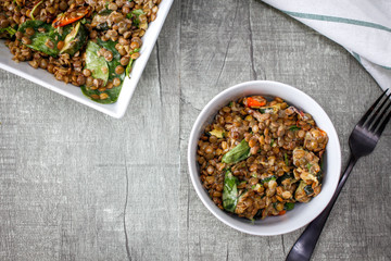 Lentil Salad with Vegetables 