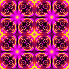 Seamless endless repeating multicolored bright ornament of different colors