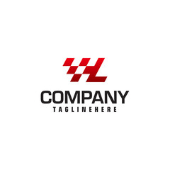 Auto speed letter L logo template vector illustration