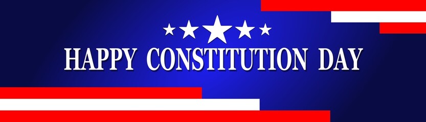 Constitution day badge logo icon. Flat illustration of constitution day badge vector logo icon for web design 