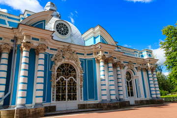 Grotto pavilion in Catherine park at Tsarskoe Selo in Pushkin, Russia